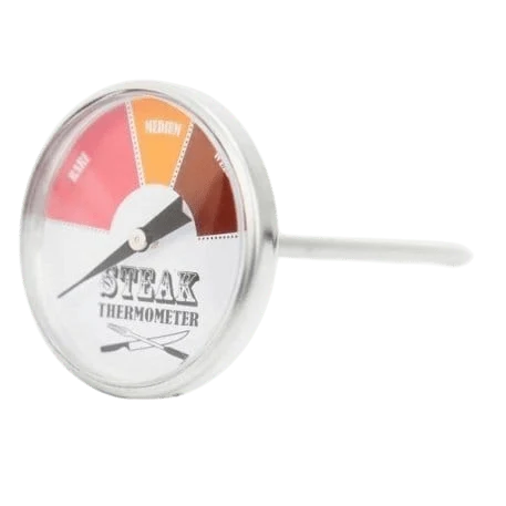 Bifftermometer i rostfritt stålskiva 45 mm