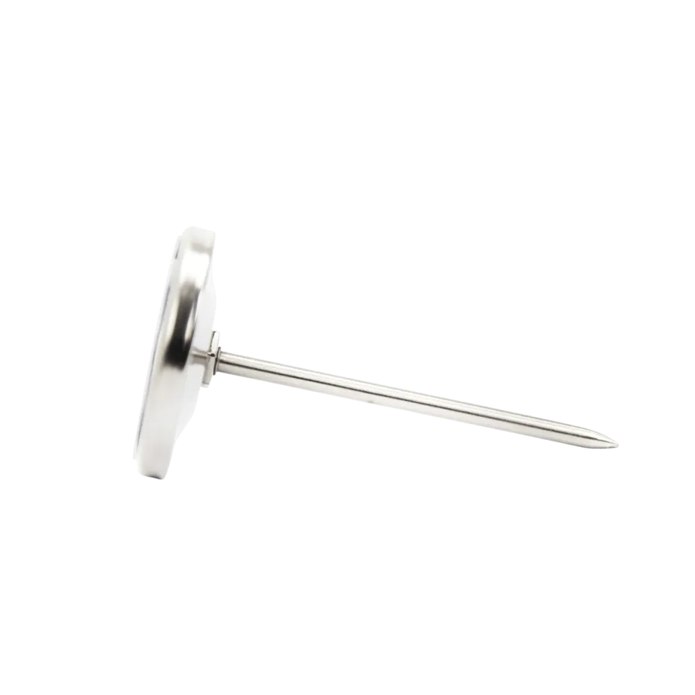Bifftermometer i rostfritt stålskiva 45 mm