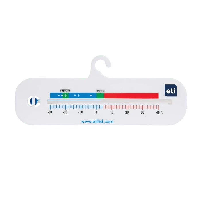 Horisontell termometer för kylskåp och frys
