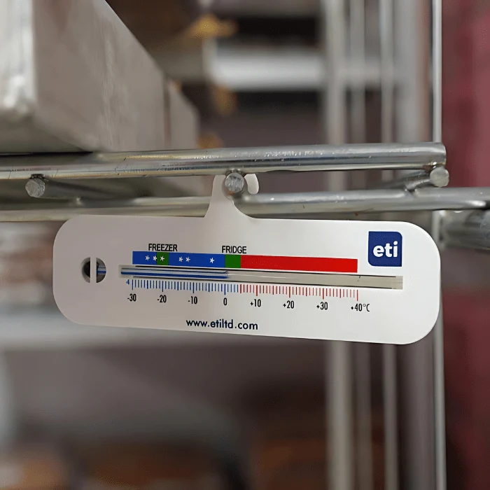 Horisontell termometer för kylskåp och frys