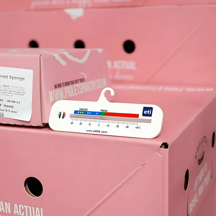 Horisontell termometer för kylskåp och frys