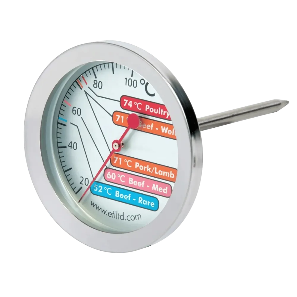 Stor kötttermometer med 60 mm -ring