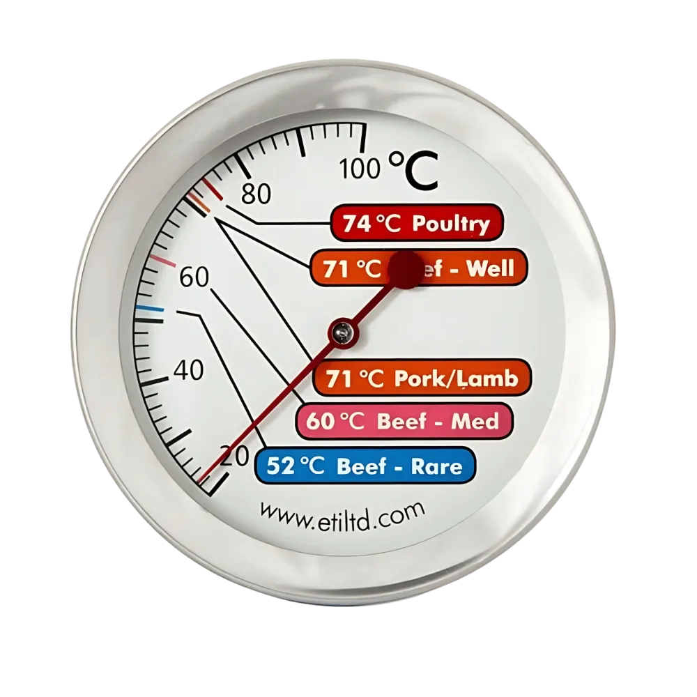 Stor kötttermometer med 60 mm -ring