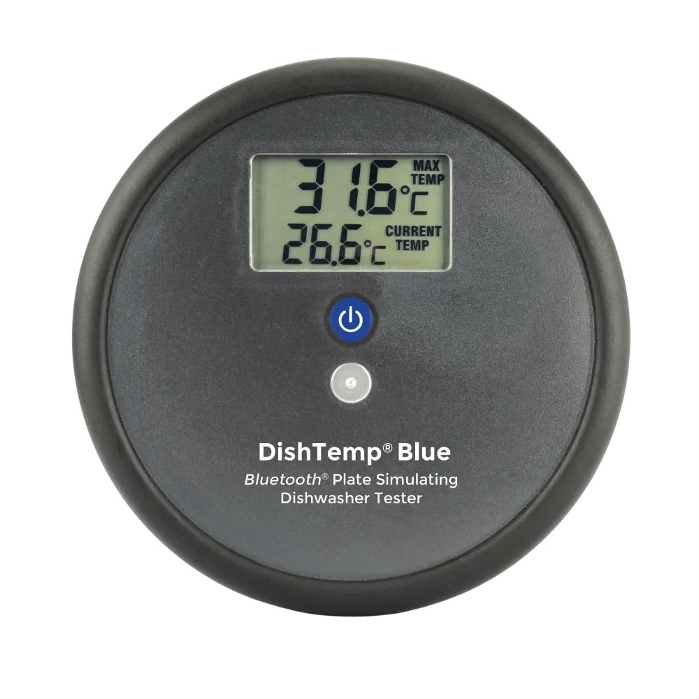 Blå termometer för diskmaskin