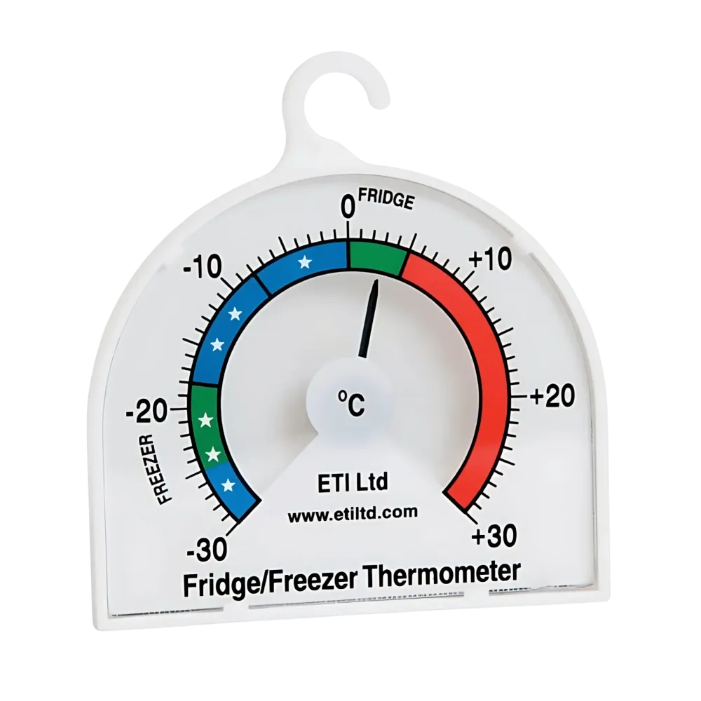 Termometer för kyl eller frys med 70 mm urtavla