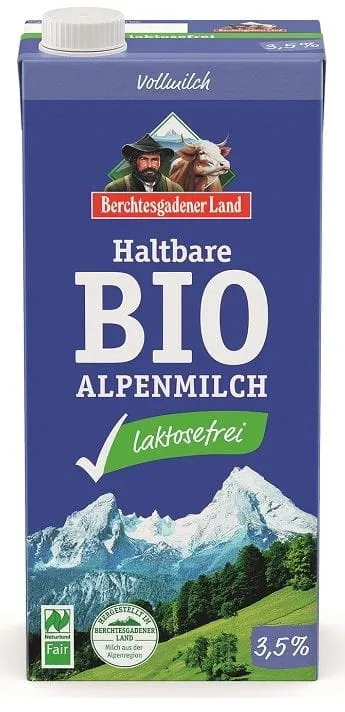 EKOLOGISK UHT-MJÖLK MED LÅGT LAKTOSINNEHÅLL (min. 3,5 % FETT) 1 L - BERCHTESGADENER LAND