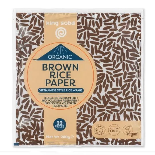 Fullkornsrispapper utan gluten EKO 200 g (22 st.) - KING SOBA