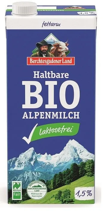 LAKTOSFATTIGT UHT-MJÖLK (min. 1,5% FETT) EKO 1 L - BERCHTESGADENER LAND