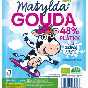 Skivor av ekologisk gouda 48% fettinnehåll 100 g