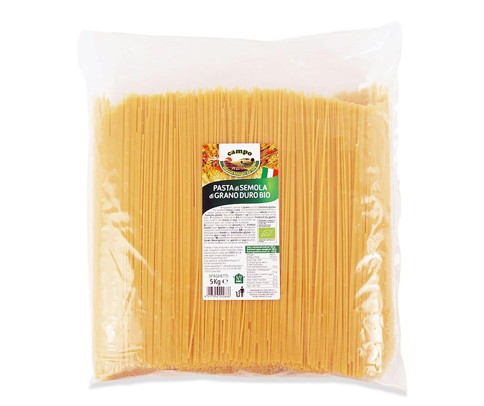 SPAGHETTI MAKARONI (SEMOLINA) EKOLOGISK 5 kg - HORECA
