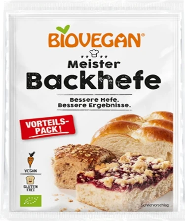 Ekologisk glutenfri torrjäst (3 x 7 g) 21 g - BIOVEGAN