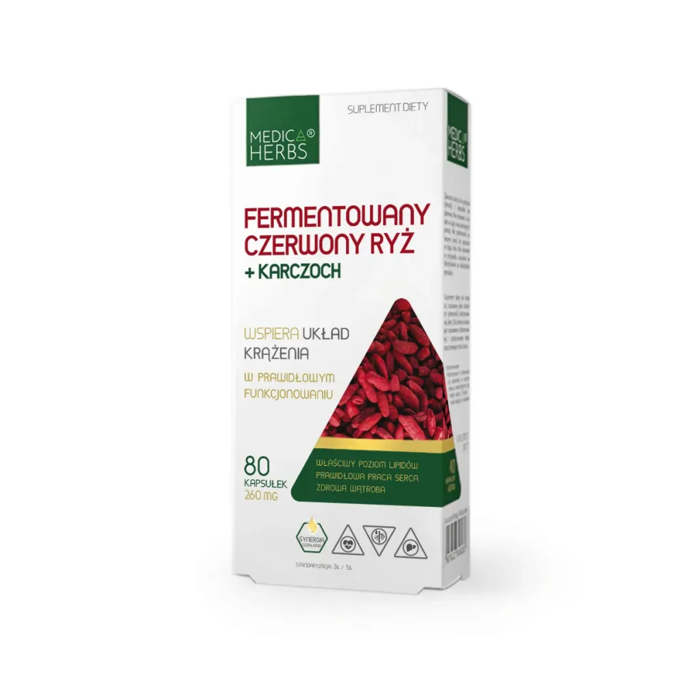 MEDICA HERBS Fermenterat Rött Ris + Kronärtskocka 80 kapslar.