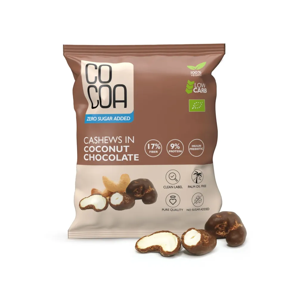 CHOKLADKOKOSNÖT UTAN SOCKER EKOLOGISK 70 g - COCOA