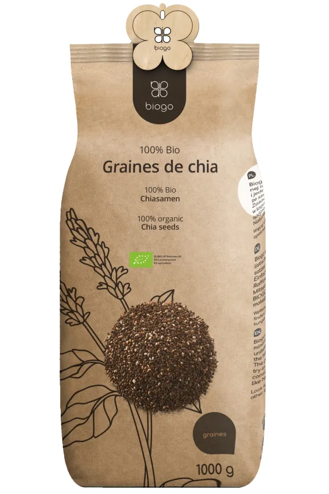 Ekologiska chiafrön (Salvia Hispanica) 1 kg BIOGO
