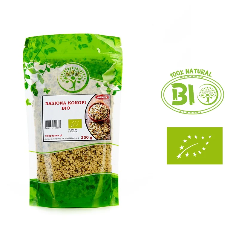 Ekologiska skalade hampa frön, 250g