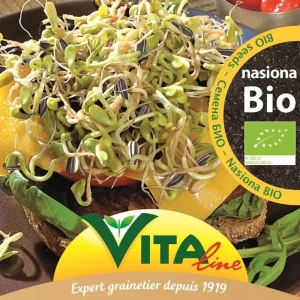 Ekologiska solrosfrön för groddar 30 g VITA LINE