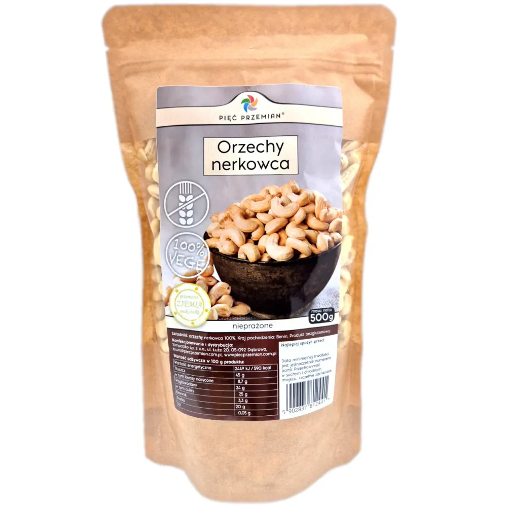 FIVE CHANGES Cashewnötter 500g