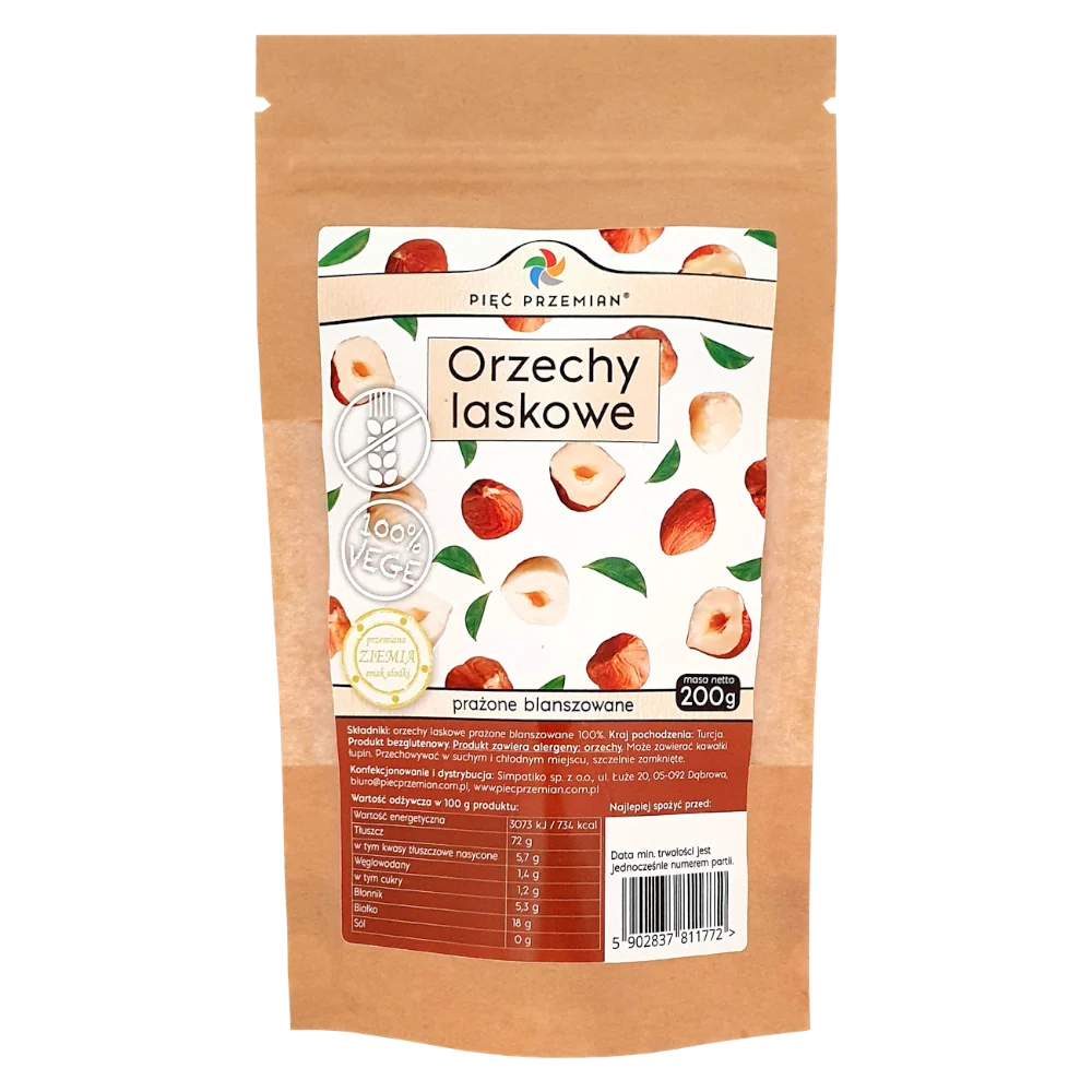FIVE CHANGES Rostade blanched hasselnötter utan gluten 200g