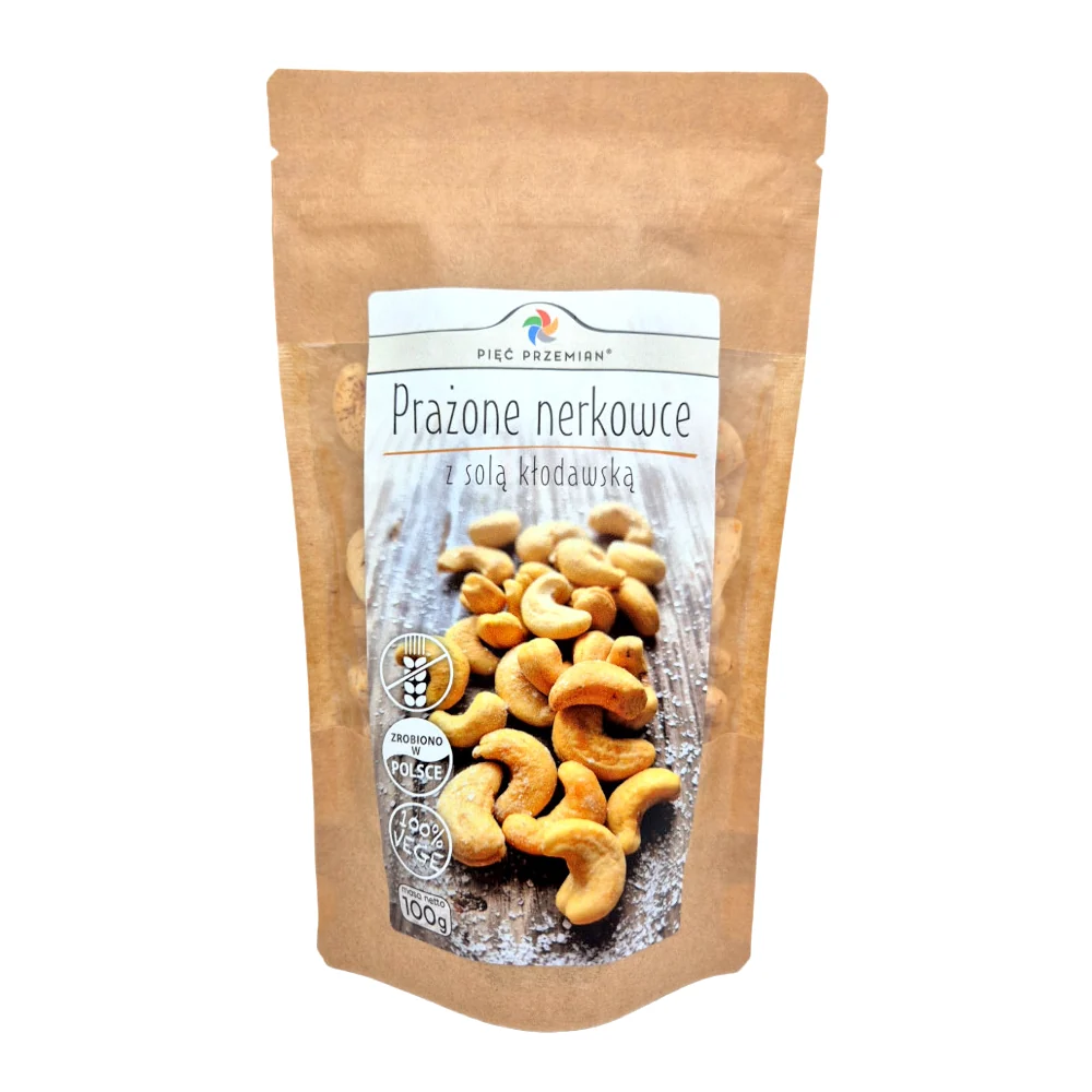 FIVE CHANGES Rostade cashewnötter med kłodawska-salt 100g