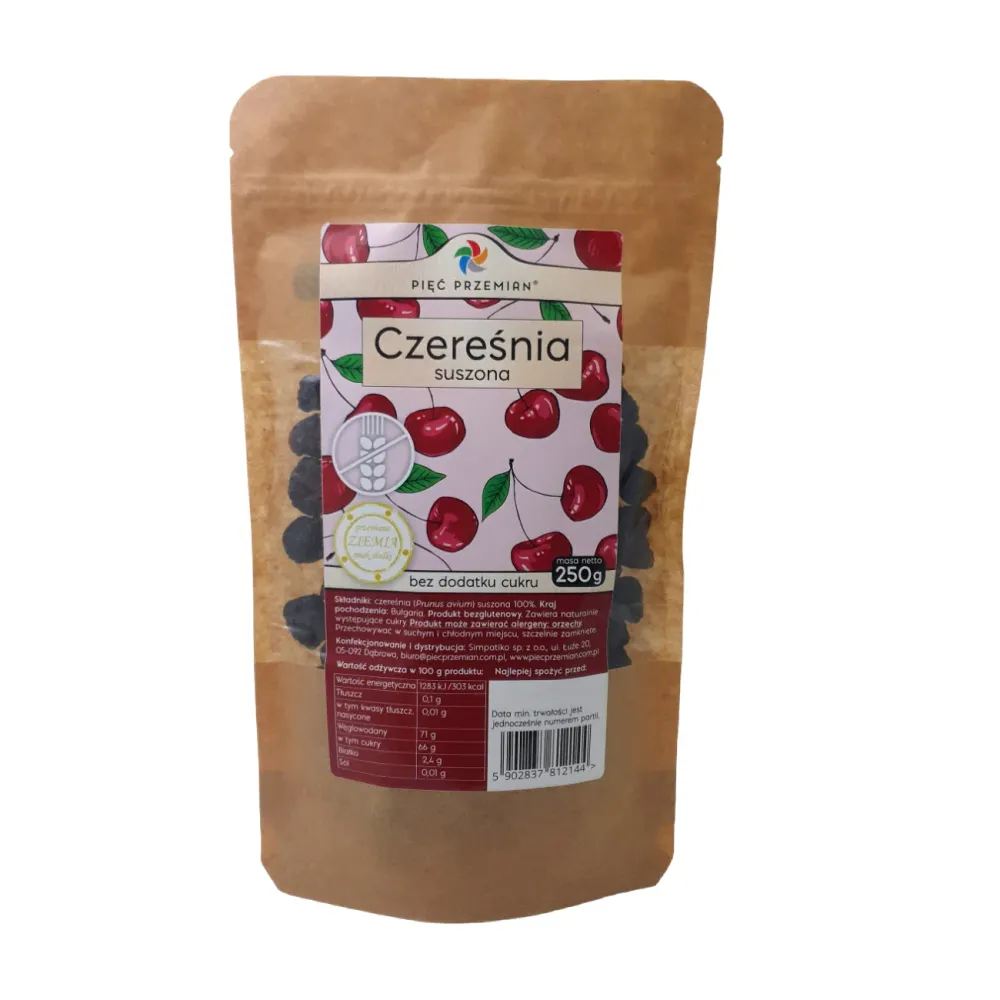 FIVE CHEMISTRY torkade körsbär utan tillsatt socker 250g
