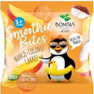 Frystorkad snack med mango, kokos och morot EKO 10 g