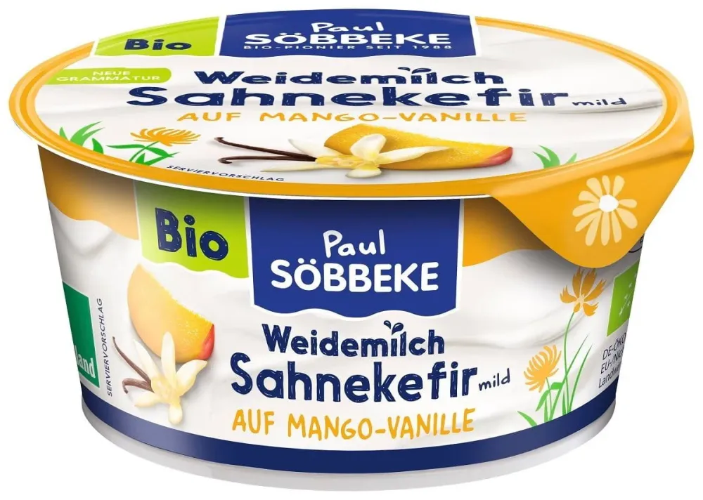 KEFIR KREMIG MANGO - VANILJ EKO 150 g - SOBBEKE