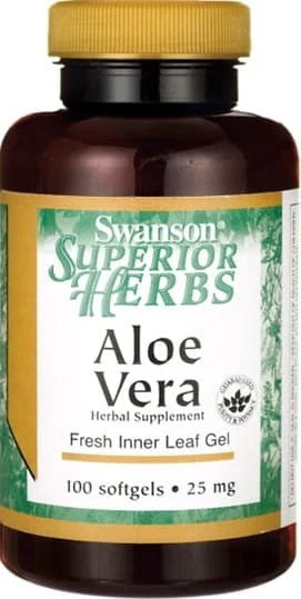 Aloe Vera 25 mg 100 kapslar SWANSON