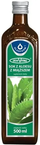 Aloe vera juice med fruktkött 500ml OLEOFARM