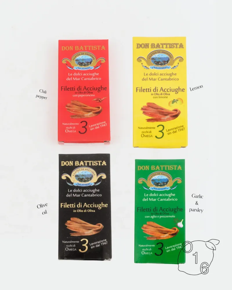 Canned Anchovies Lemon