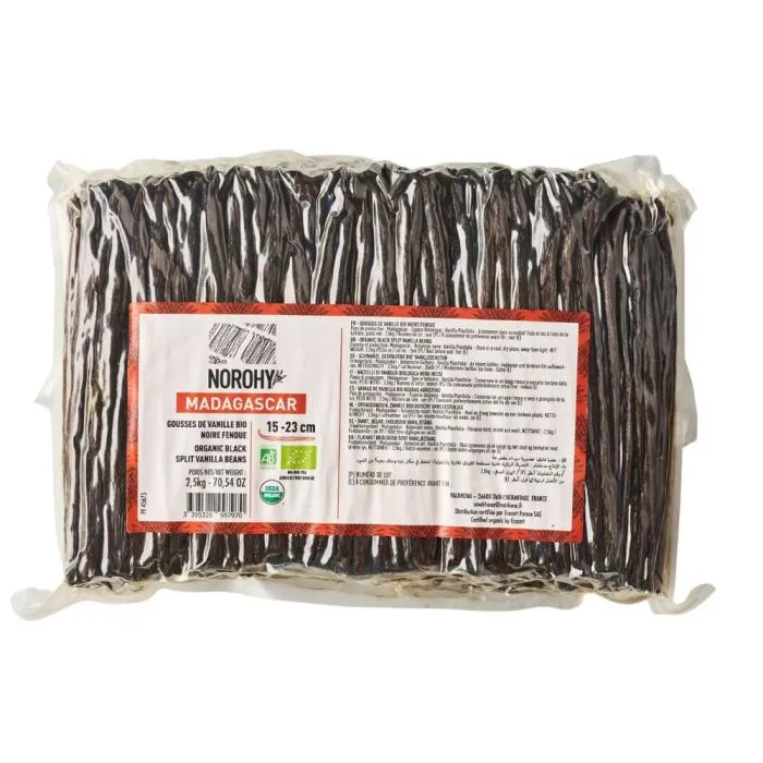 Delade ekologiska vaniljstänger från Madagaskar – 2,5 kg