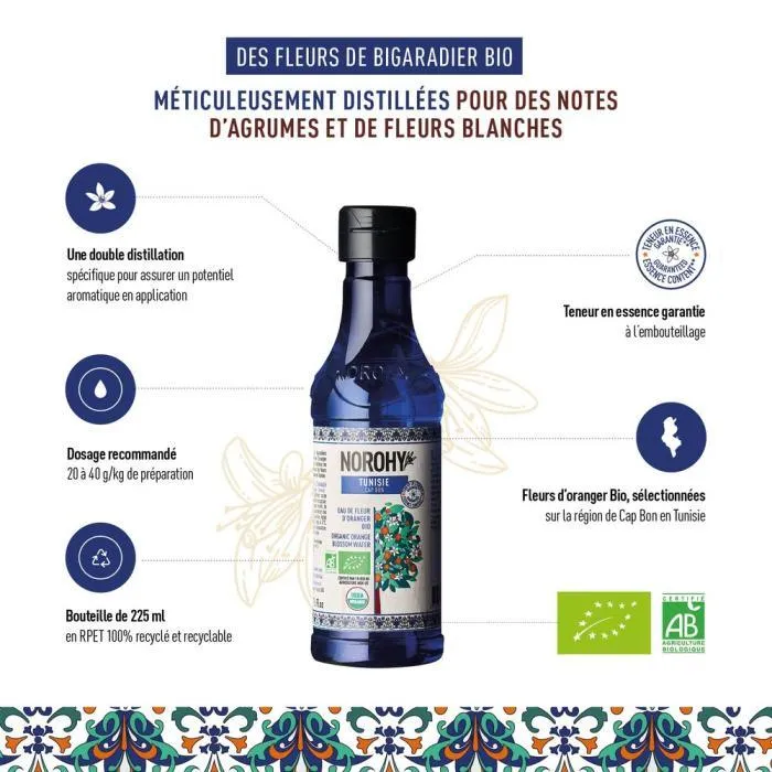 Eau de Fleur d'Oranger Ekologisk - 225 ml