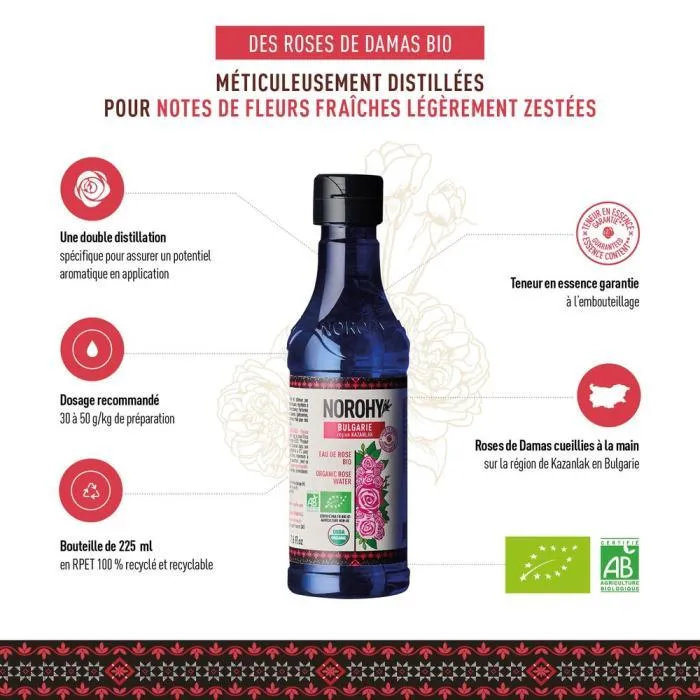 Eau de Rose Bio - 225 ml