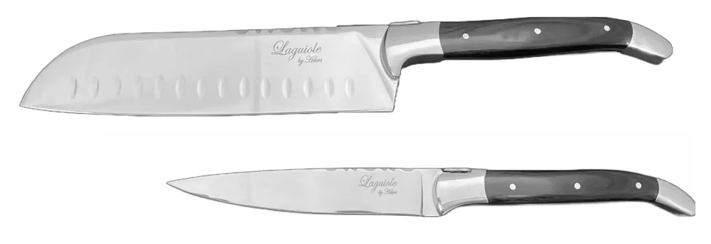 Knivar FunNordic Laguiole Hâws Santoku + Universalkniv Onyx Trä