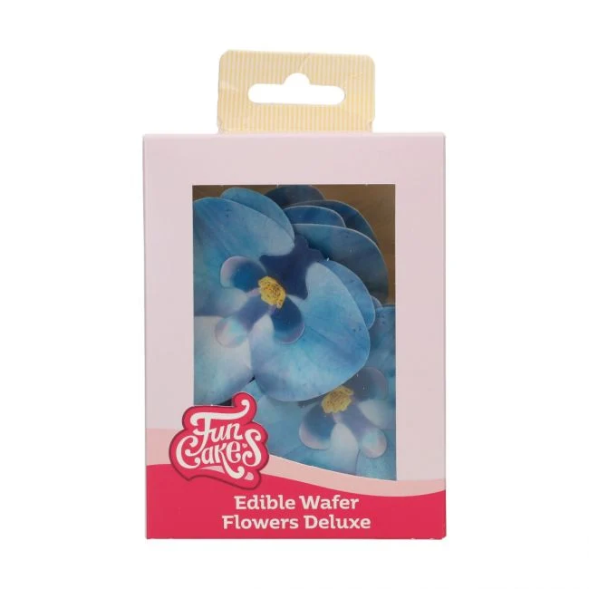 Set/10 Ätbara Blommor Blå Orkidéer