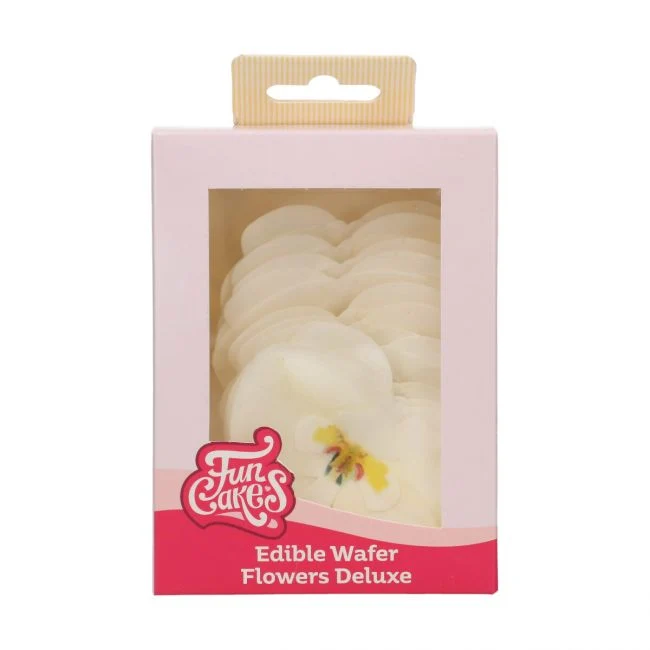 Set/10 Ätbla Blommor Vita Orkidéer