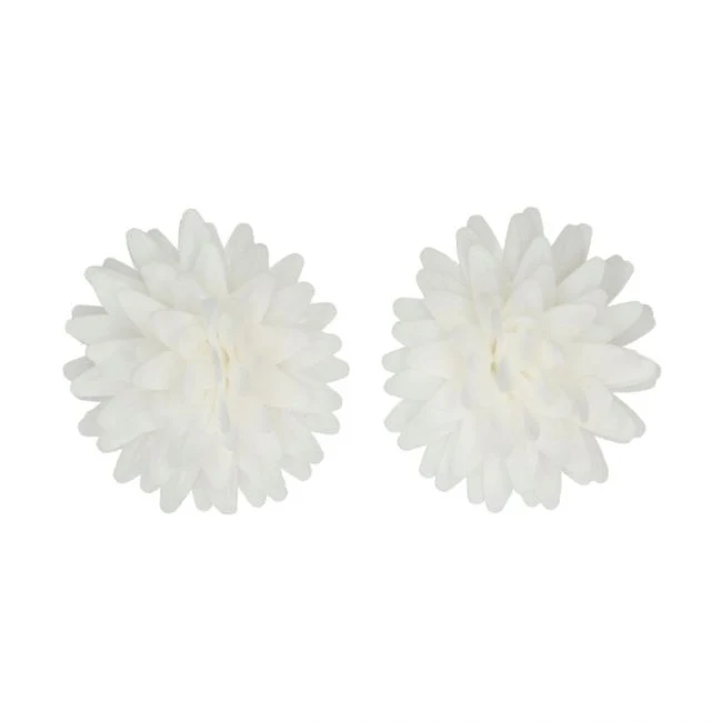 Set/12 Ätbara blommor Pomponer / Vita Tusenskönor