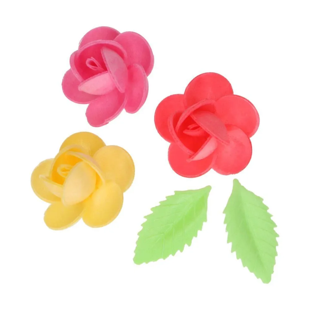 Set/15 Frangipaniblommor i ätbart papper