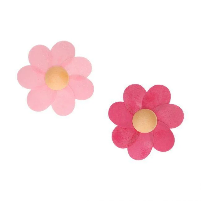 Set/8 Rosa Tusenskönor i Ätbart Papper