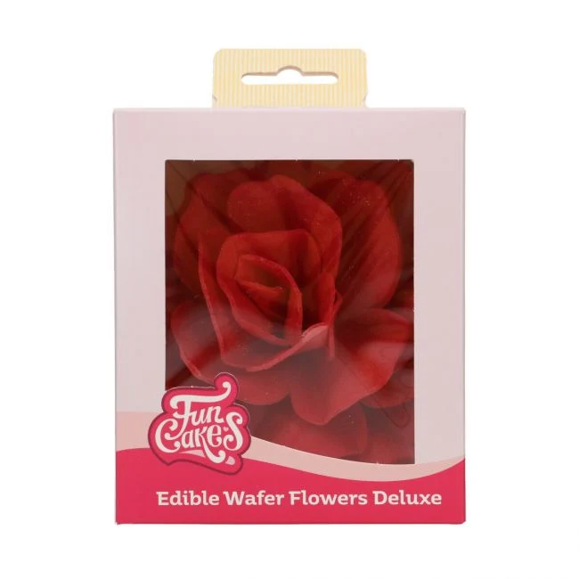 Ätbar blomma Ros Pastella Rouge
