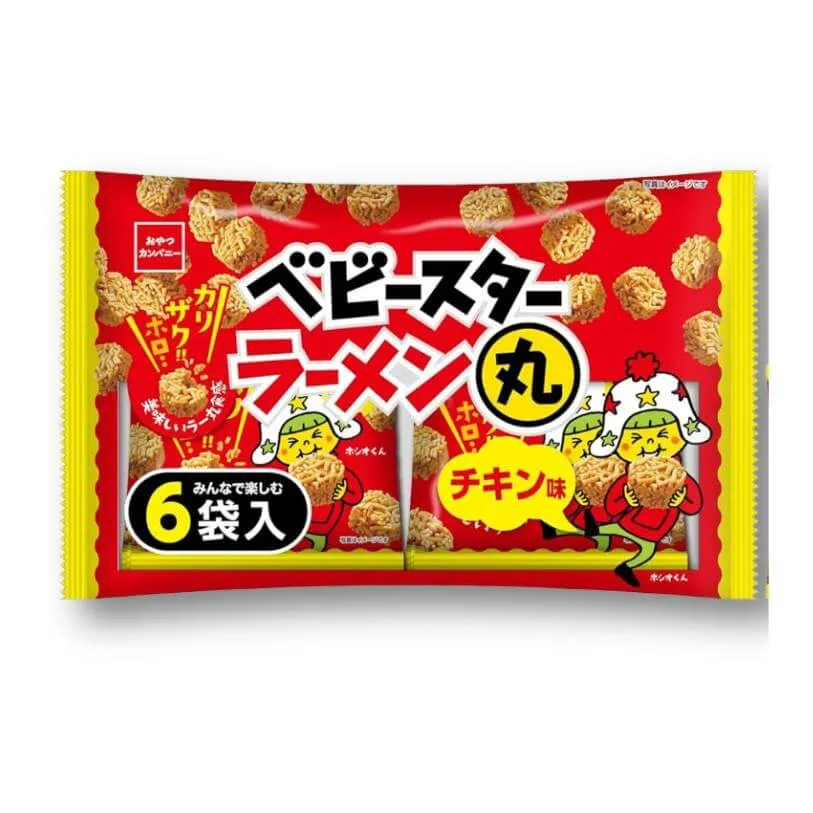 Baby Star Chicken Ramen Nudelsnack - 6-pack