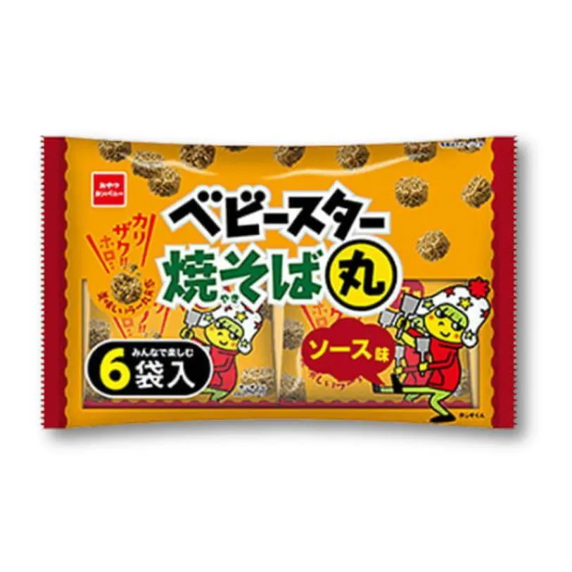 Baby Star Yakisoba Maru Såsnudelsnack - 6-pack