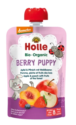 APFEL-BROSCARBON - FRUKTMOS UTAN TILLSATT SOCKER FRÅN 8 MÅNADER DEMETER EKOLOGISK 100 g - HOLLE