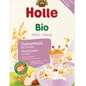 MUSLI JUNIOR MED FRUKTER FRÅN 10 MÅNADER DEMETER EKOLOGISK 250 g - HOLLE