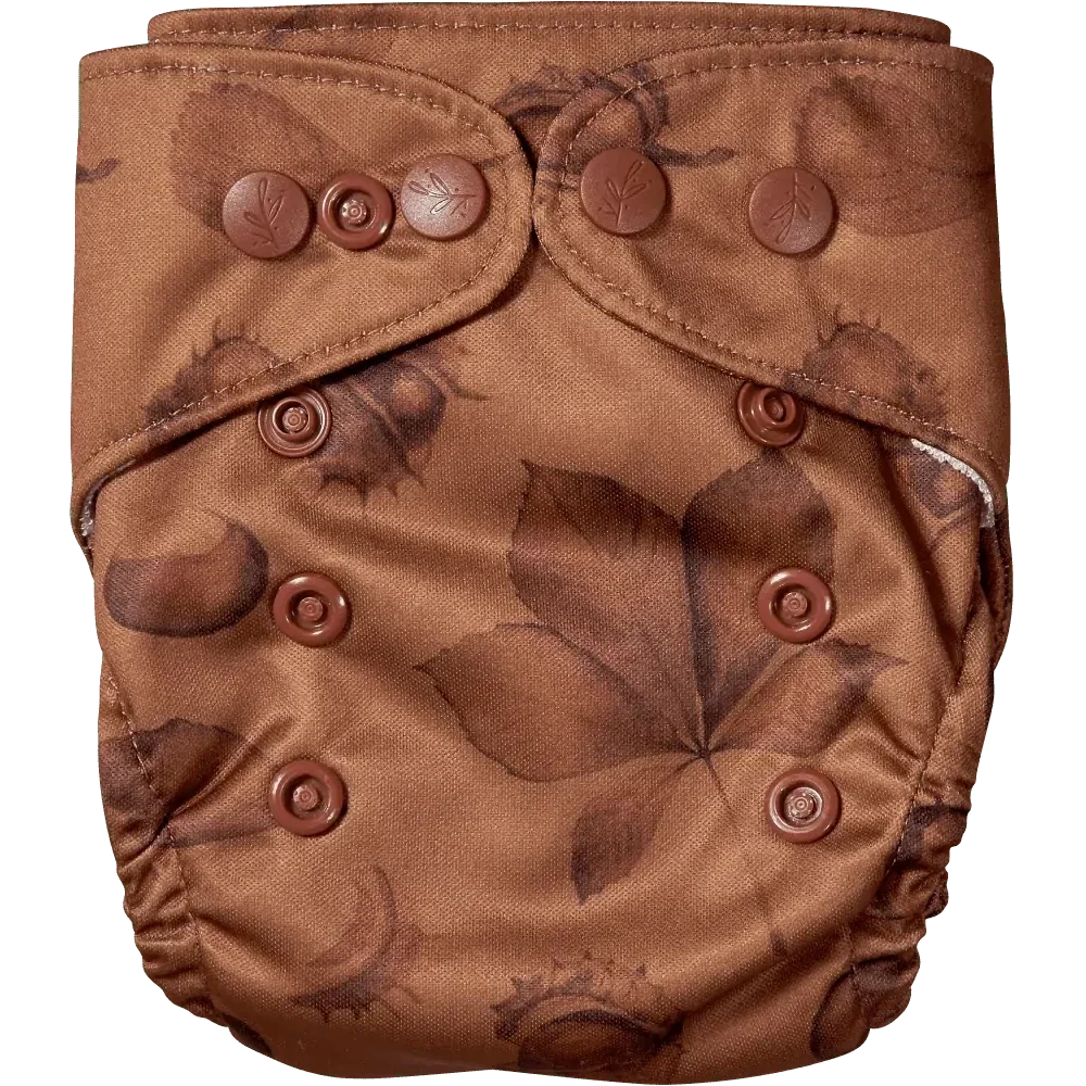 Elskbar Tygblöja Nyfödd - Chestnut