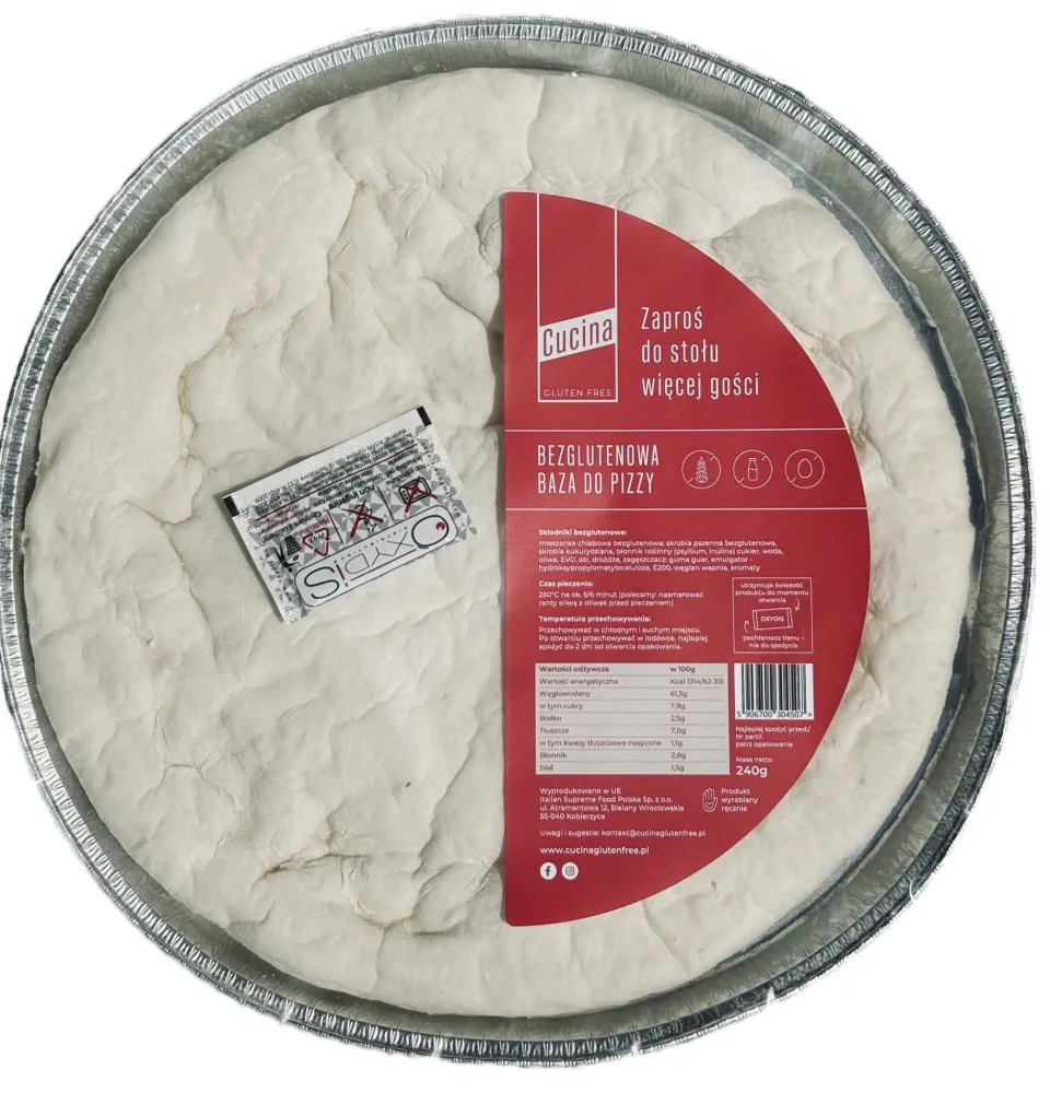 Glutenfri pizzabotten 240 g Cucina