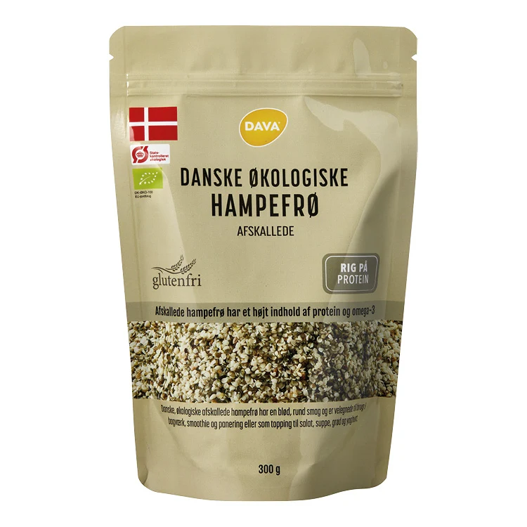 DAVA ekologiska skalade hampafrön 300 g