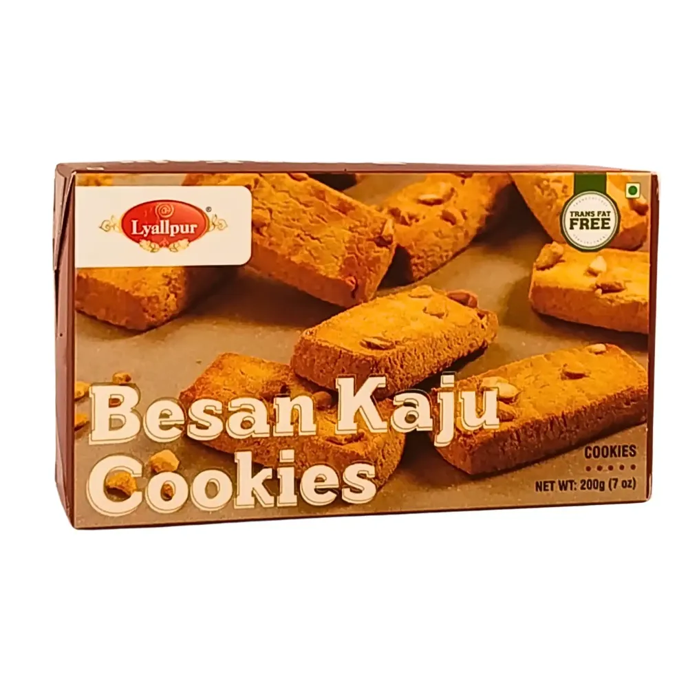 Lyallpur Besan Kaju Cookies 200g – Utgående datum sep med garanti