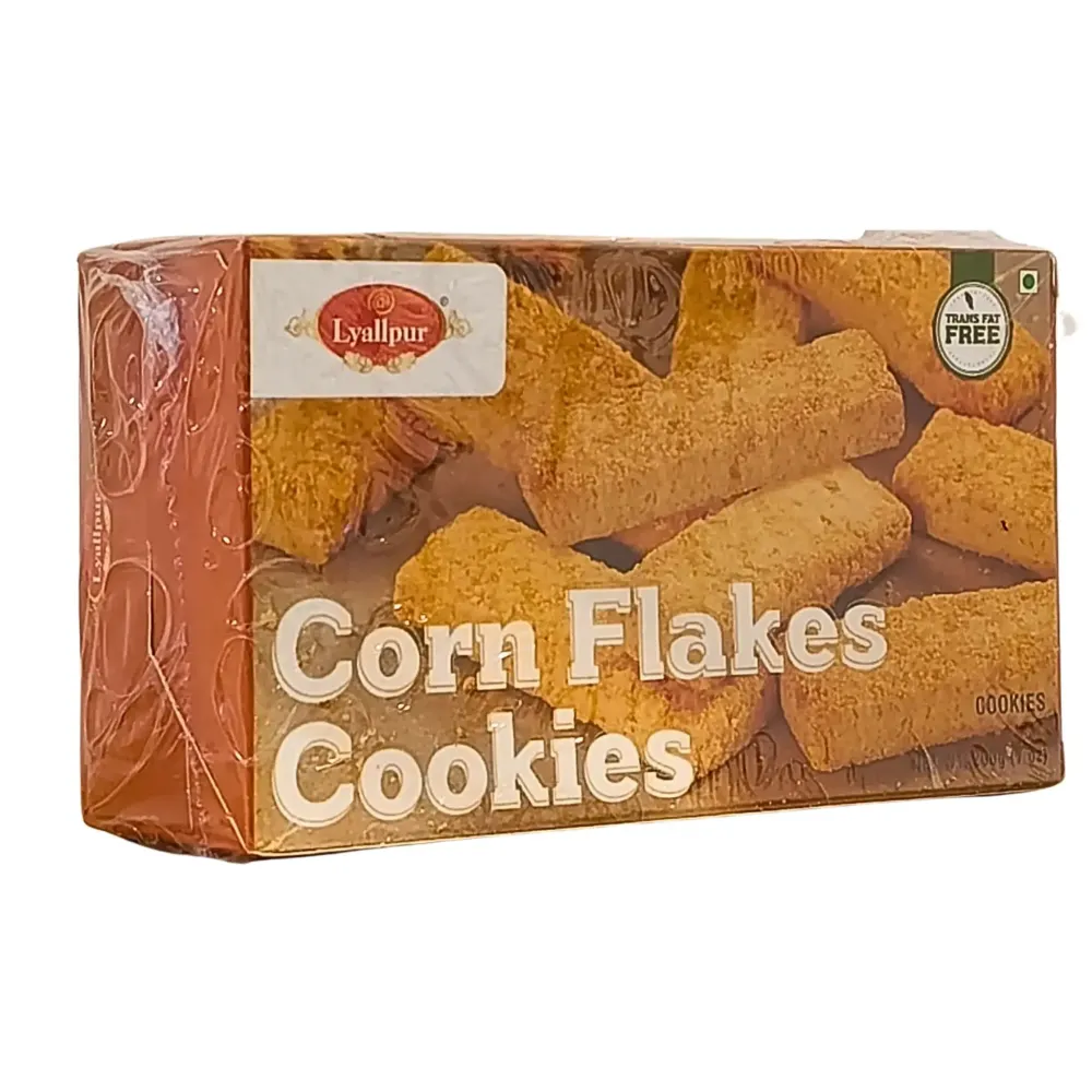 Lyallpur Corn Flake Cookies 200g – Utgående datum sep med garanti