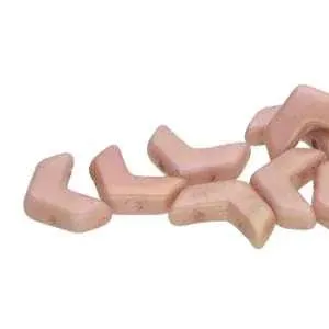 Chevron Duo - Chalk Ruby Luster 10x4mm, 1 sträng