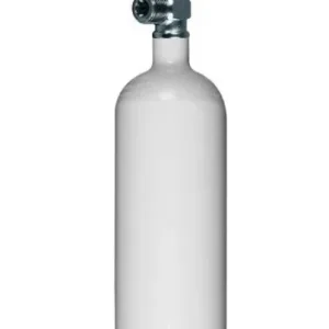 Dykkerflaske Stål 1 Liter 200 bar Hvid med monoventil G5/8